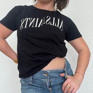 All Saints Black Short Sleeve Tee